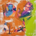 Friedhelm-Wolfrat-Der-Komponist-40x40-cm-Collage-auf-Keilrahmen