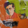 Friedhelm-Wolfrat-Der-Optiker-40x40-cm-Collage-auf-Keilrahmen