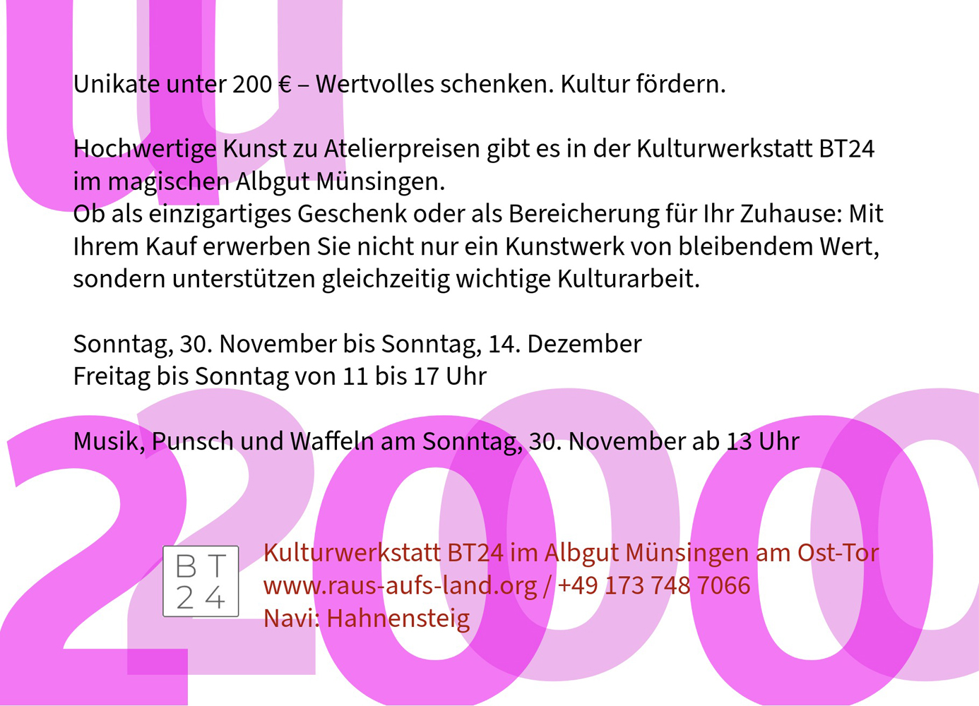 Kulturwerkstatt BT24 - Unter 200 Flyer Seite 2
